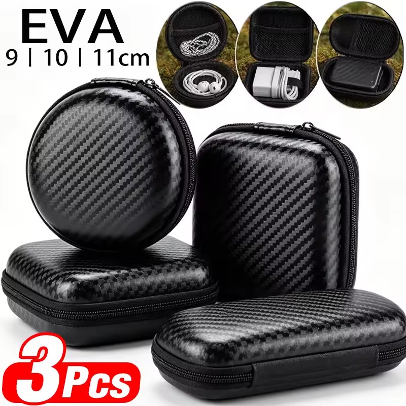 Headphone Case Hard - EVA Hard Shell Waterproof Cable Charger
