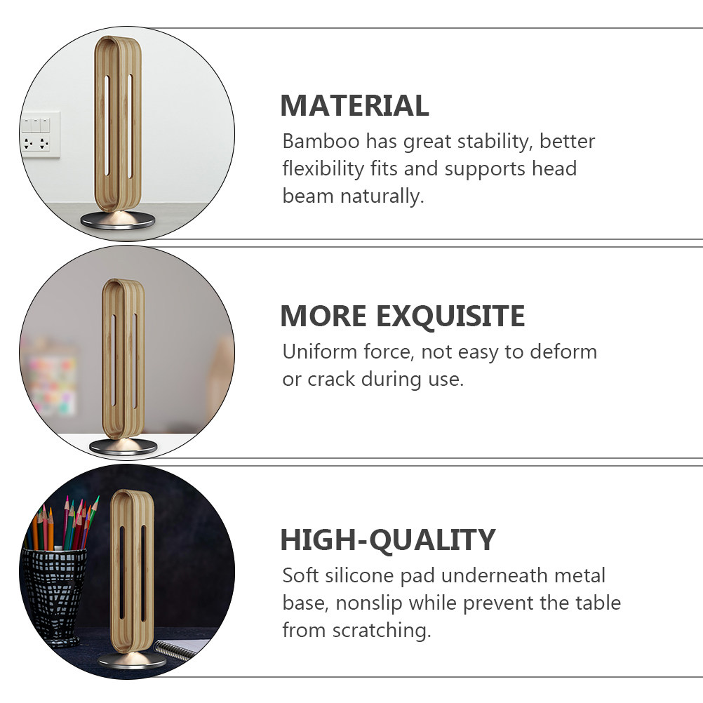 Premium Bamboo Headset Storage - Headphone Stand Desk recension och pris