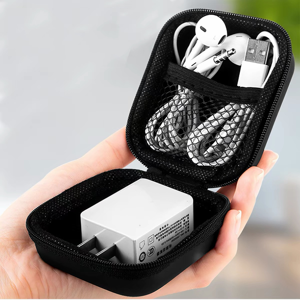 EVA Hard Shell Waterproof Cabl - Headphone Case Hard recension och pris